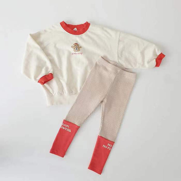 Leggings Infantiles con Letras Bordadas para Niños