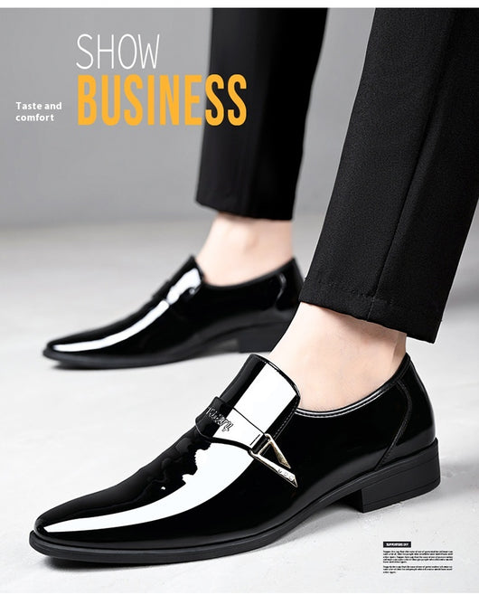 Zapatos Casuales de Cuero para Hombre Estilo Británico Clásico con Punta Afilada - Image 8