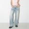 Pantalones Vaqueros de Pierna Ancha Cintura Alta para Mujer