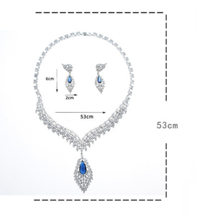 Conjunto de Aretes y Collar con Alas de Circón - Elegancia y Temperamento - Image 7