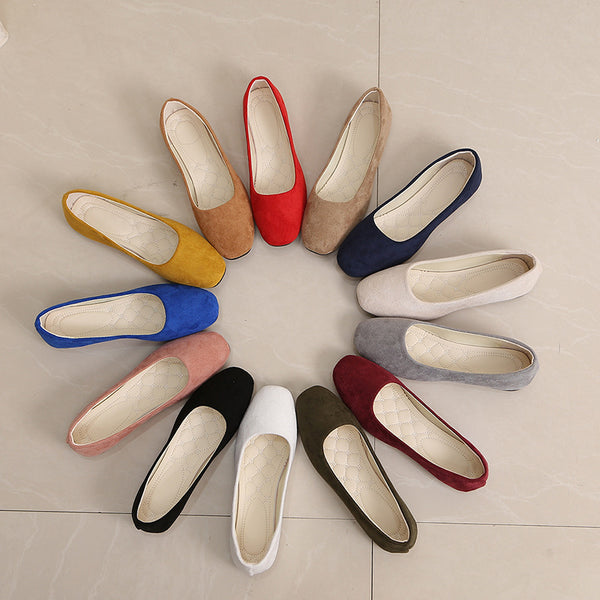 Zapatos de Ante Planos Cómodos para Mujer
