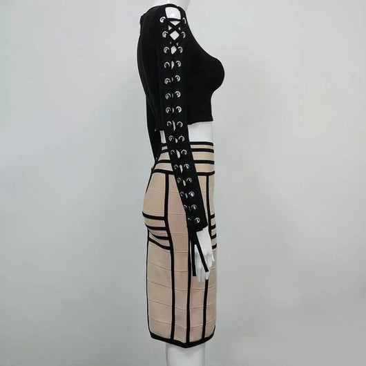 Vestido Strapless Dos Piezas con Lazada Cruzada - Image 2