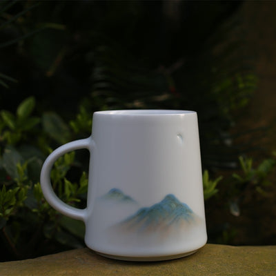 Taza Cerámica Río y Montaña Verde - Image 4