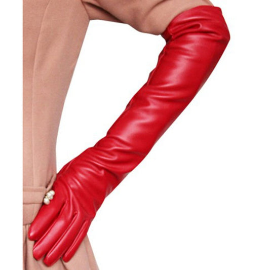 Guantes de Cuero Largo para Pantalla Táctil - Image 2