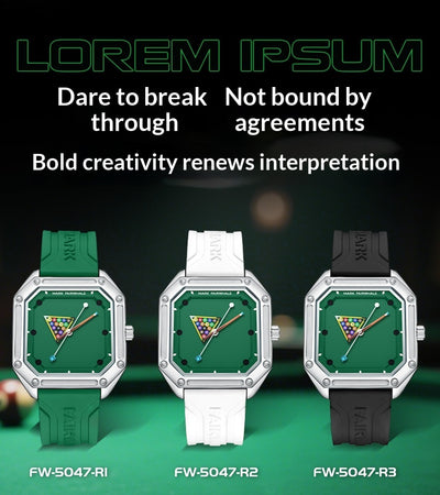 Reloj de Cuarzo Personalizado para Hombre con Diseño Temático de Billar - Image 13