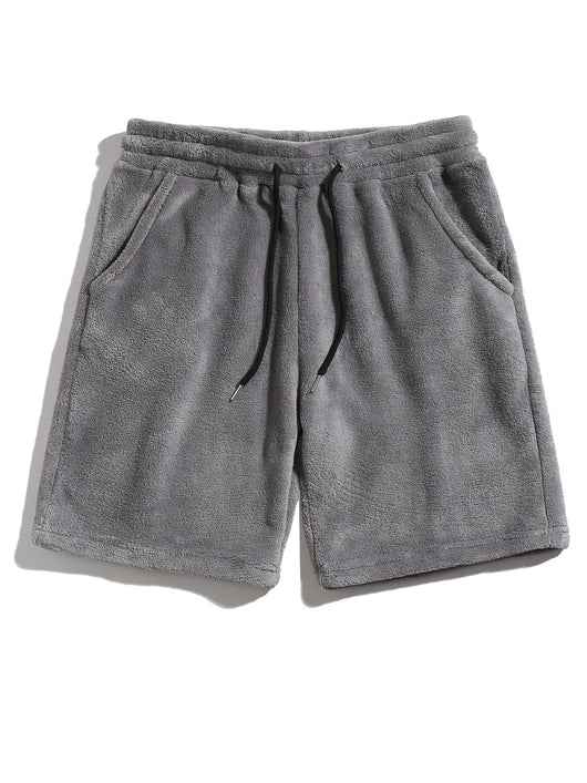 Conjunto de Sudadera con Capucha y Shorts en Fleece Coral para Hombre Talla Grande - Image 27