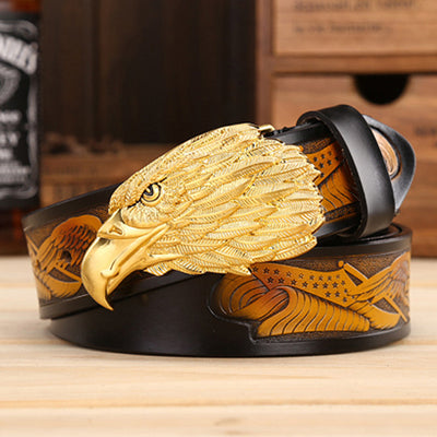 Cinturón de Cuero para Hombre con Diseño Águila - Image 29
