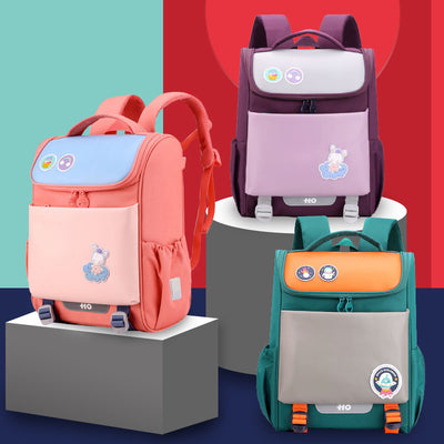 Mochila Escolar Primaria con Soporte de Hombro - Diseño Ergonómico Colores Sólidos - Image 5