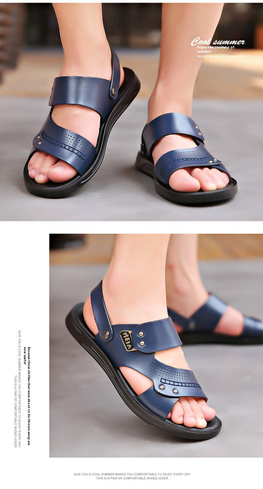 Pantuflas Hombre de Cuero Genuino Antideslizantes y Transpirables - Image 10