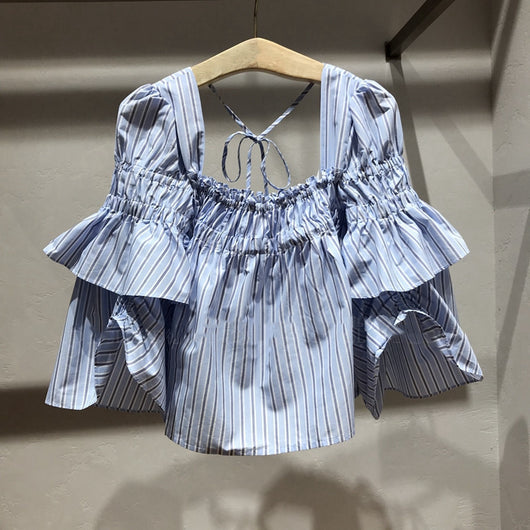 Blusa Cuello Francés con Mangas Abullonadas - Image 11