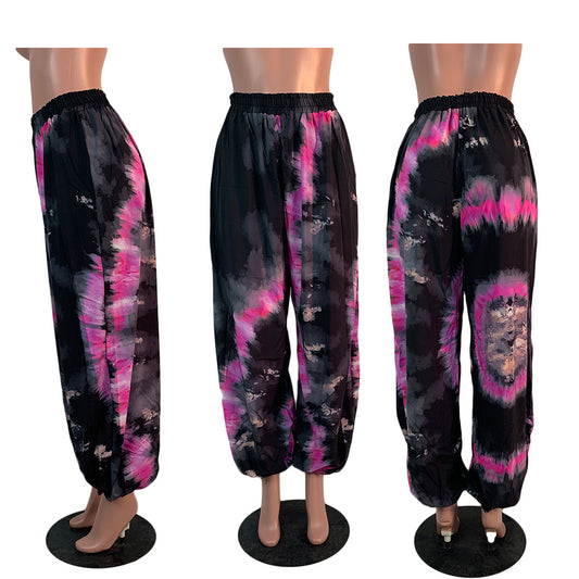 Pantalones Casuales Estampados Holgados para Mujer - Image 2