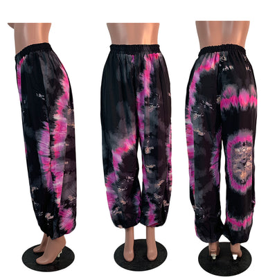Pantalones Casuales Estampados Holgados para Mujer - Image 2