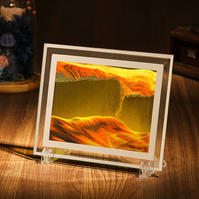 Adorno de Vidrio con Pintura de Paisaje Arenoso Fluido - Image 8