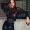 Body de Malla Leopardo Negro