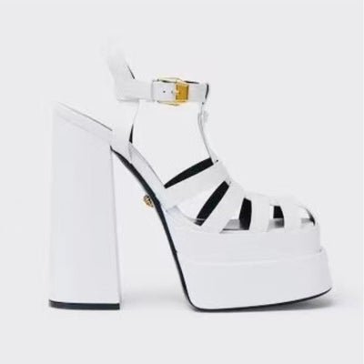 Sandalias Romanas Trenzadas de Tacón Alto para Mujer - Image 8