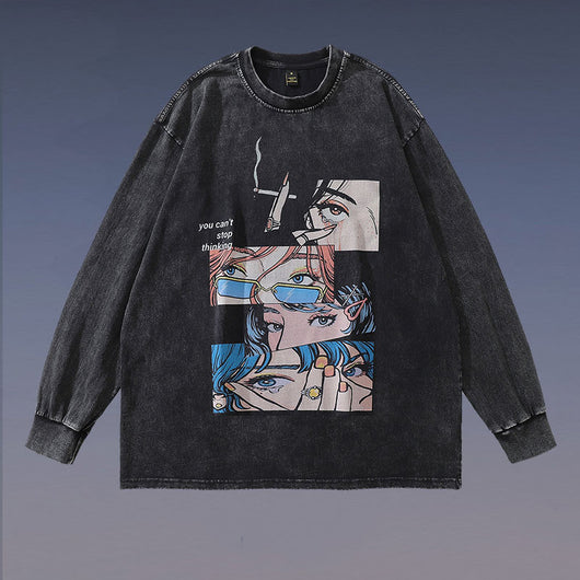 Camiseta Estampado Cartoon Urbano con Efecto Desgastado - Image 20