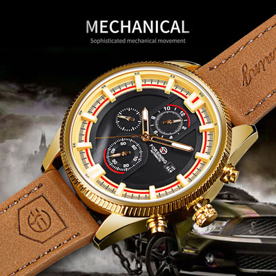Reloj Automático Deportivo para Hombre con Correa de Cuero - Image 34