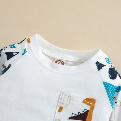 Conjunto Infantil de Manga Larga con Estampado de Animales Otoñales - Image 10