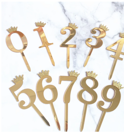Corona Glitter con Brillo para Tartas de Cumpleaños - Decoración Acrílica - Image 82