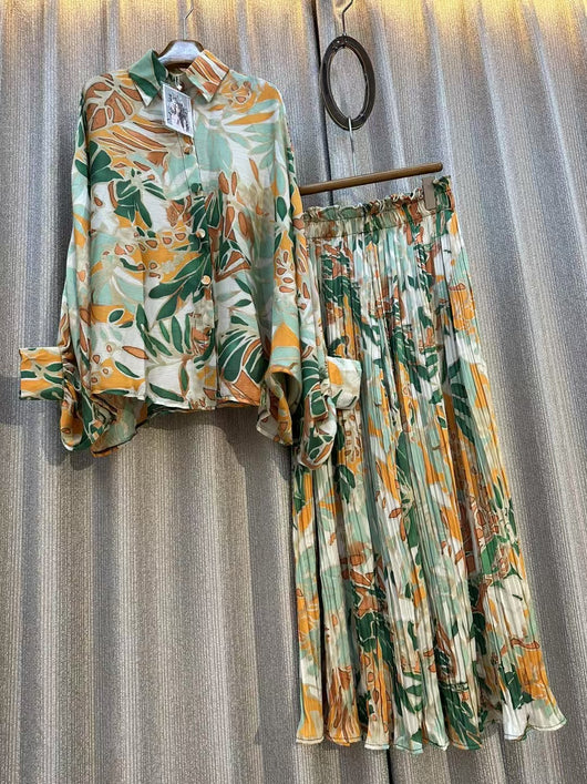Conjunto de Dos Piezas: Blusa Estampada Personalizada + Pantalón Ancho de Cintura Alta - Image 21