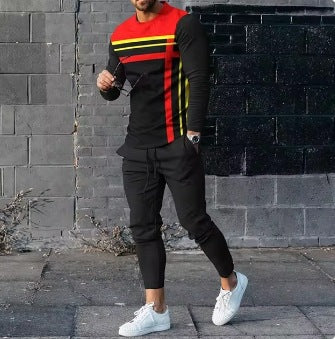 Traje Étnico Estampado de Manga Larga para Hombre - Image 9