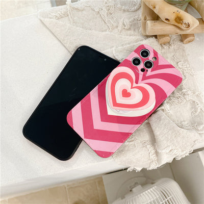 Funda para Celular con Soporte en Forma de Corazón