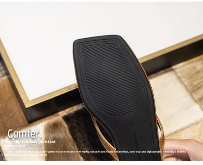 Sandalias Estilo Francés con Tacón Gatito y Punta Cuadrada para Mujer - Image 25