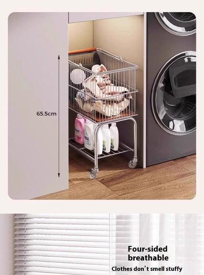 Carrito Organizador de Ropa Sucia Extraíble Gran Capacidad - Image 21
