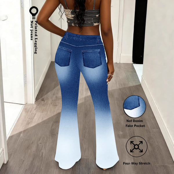 Leggings Estampado Denim Falso - Cómodos y Versátiles