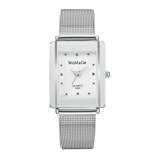 Relojes de Pareja con Diseño Minimalista de Esfera Rectangular - Image 6