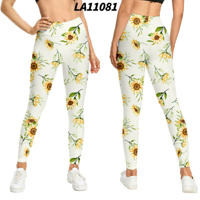 Medias de Talle Alto con Estampado Floral y Levantador de Glúteos - Image 18