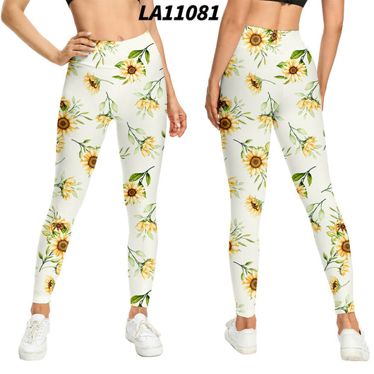 Medias de Talle Alto con Estampado Floral y Levantador de Glúteos - Image 18