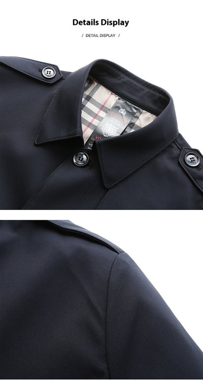 Abrigo Tipo Gabardina Casual Largo para Hombre - Image 27