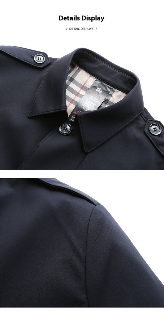 Abrigo Tipo Gabardina Casual Largo para Hombre - Image 27