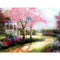 Kit de Pintura por Números en Lienzo - Vista de Calle Floral con Acrílicos