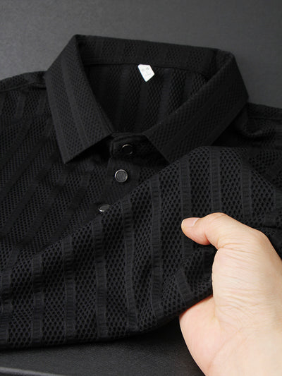 Polo Hombre Ice Silk Malla Transpirable - Diseño Moderno Hueco - Image 17
