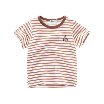 Playera Infantil de Algodón con Rayas para Niños - Image 7