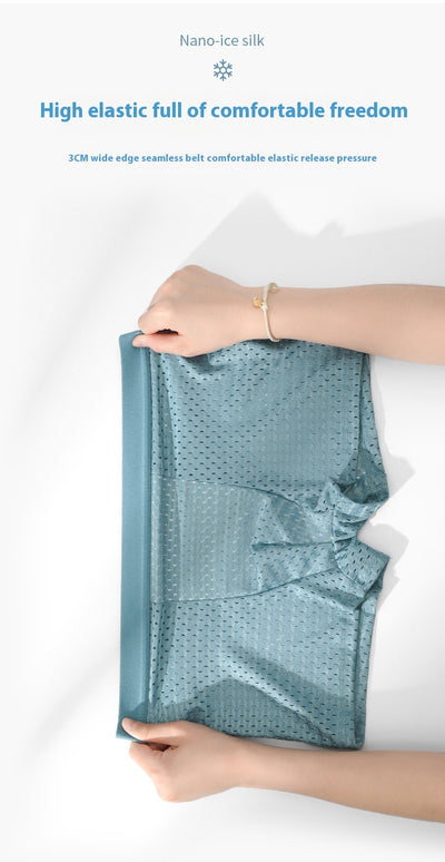 Calzoncillos Bóxer de Malla de Seda de Hielo para Hombre - Image 14
