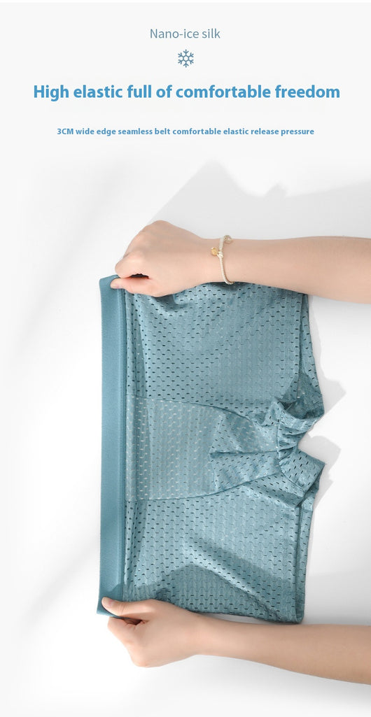 Calzoncillos Bóxer de Malla de Seda de Hielo para Hombre - Image 14