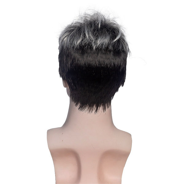 Peluca Corta de Textura Esponjosa para Hombre - Cobertura Completa