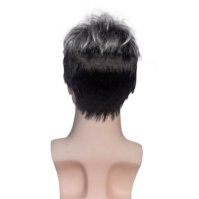 Peluca Corta de Textura Esponjosa para Hombre - Cobertura Completa - Image 2
