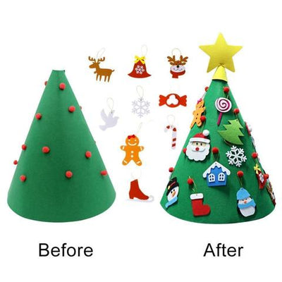 Árbol de Navidad 3D en Fieltro - Puzzle Infantil DIY Hecho a Mano - Image 7
