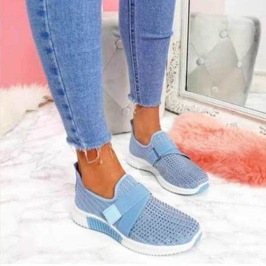 Zapatos Planos Casuales para Mujer con Detalles de Strass