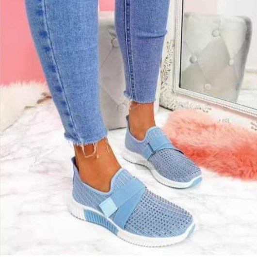 Zapatos Planos Casuales para Mujer con Detalles de Strass