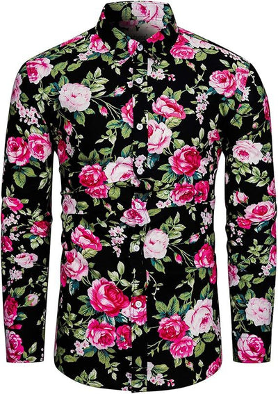 Camisa Manga Larga Estampado Floral para Hombre - Image 11