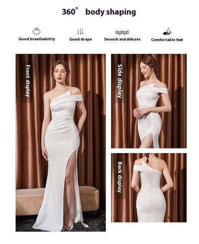 Vestido Largo de Cola de Pez para Dama Elegante y Sofisticado - Image 11