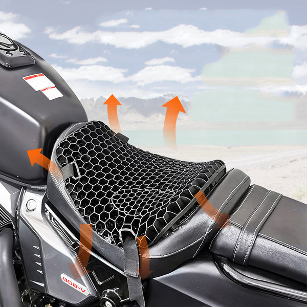 Cojín Amortiguador para Asiento de Motocicleta y Scooter - Transpirable Todo Clima
