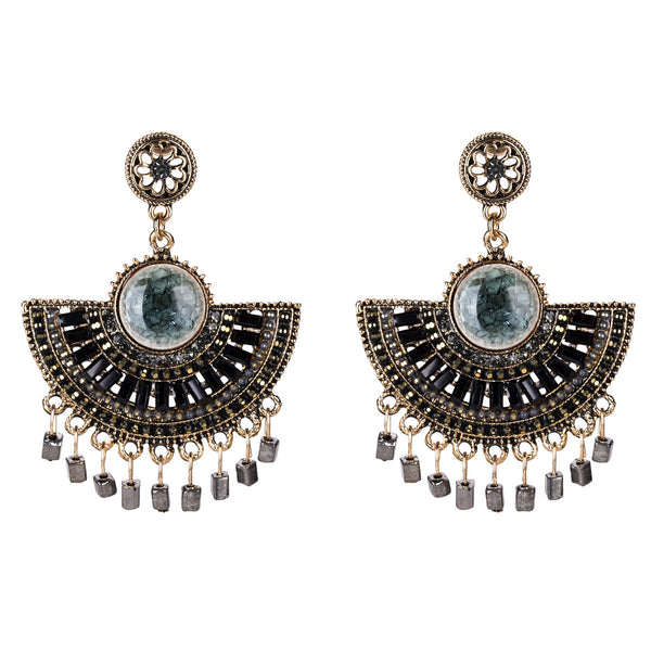 Aretes Bohemios Elegantes con Borlas y Cuentas - Image 10