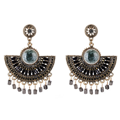 Aretes Bohemios Elegantes con Borlas y Cuentas - Image 10