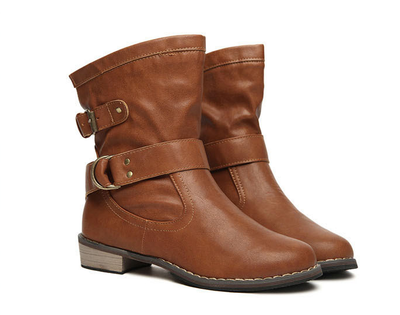 Botines de Tacón Bajo Estilo Europeo y Americano - Image 14